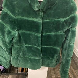 Green Faux Fur Jacket